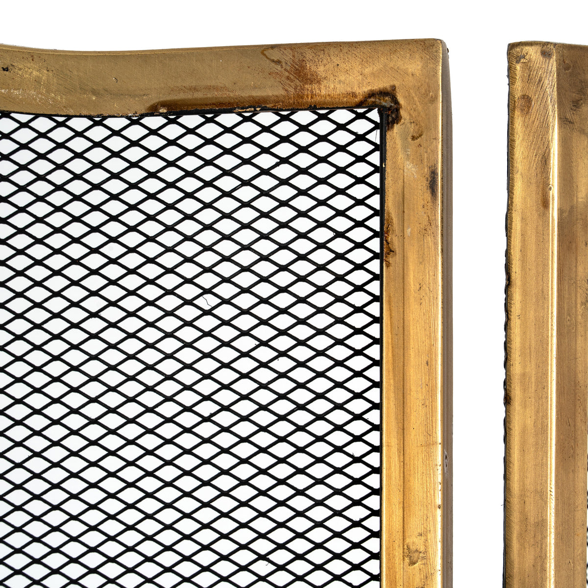 Antiqued Brass Large  Fire Screen
