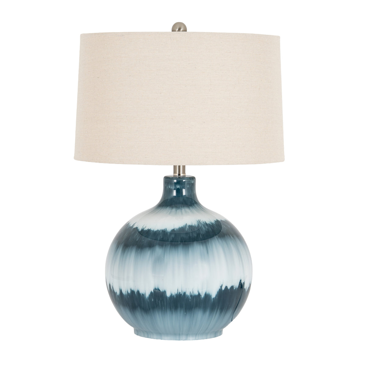 Ocean Shadows Table Lamp With Linen Shade