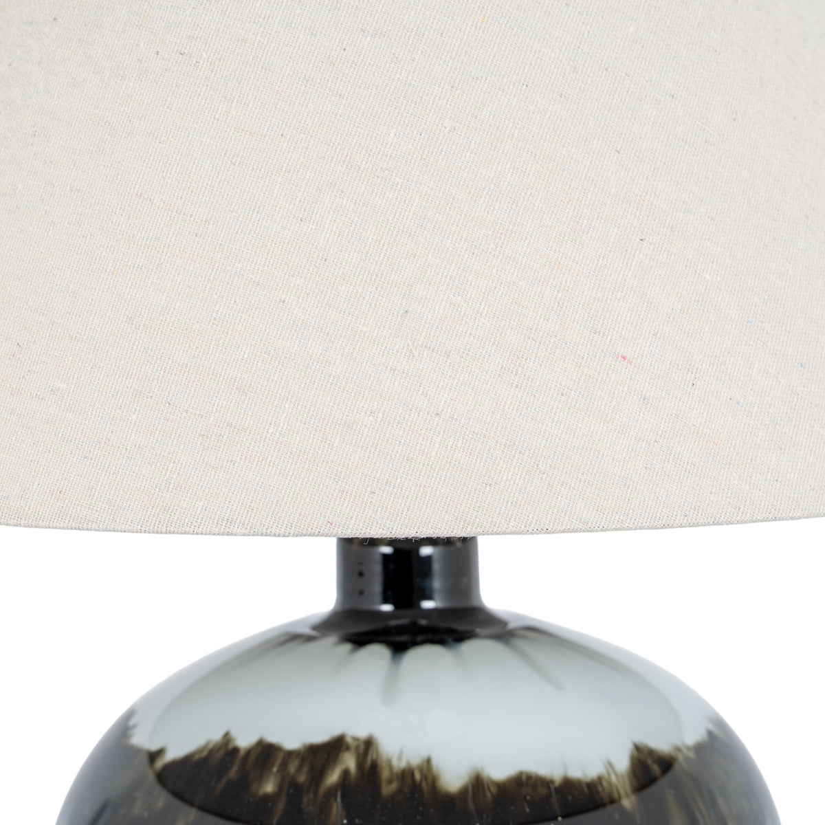 Salvio Squat Table Lamp With Linen Shade