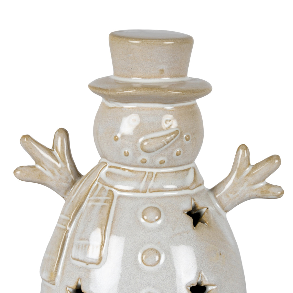 Alora Ceramic Small Snowman With LED Light
