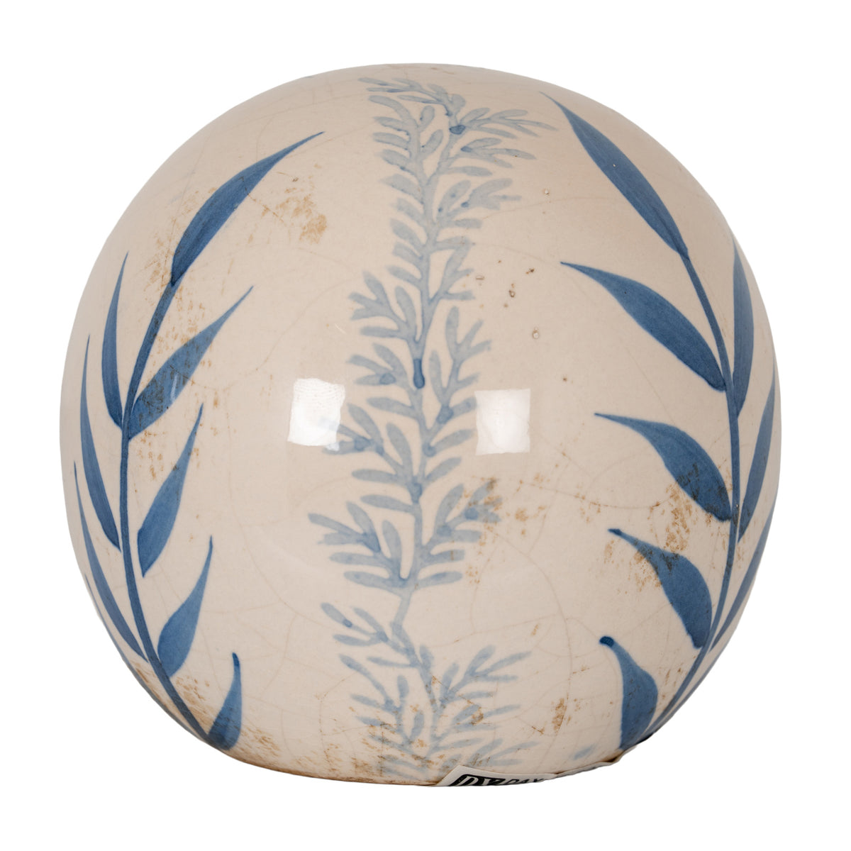 Large Blue Flora Decorative Ball