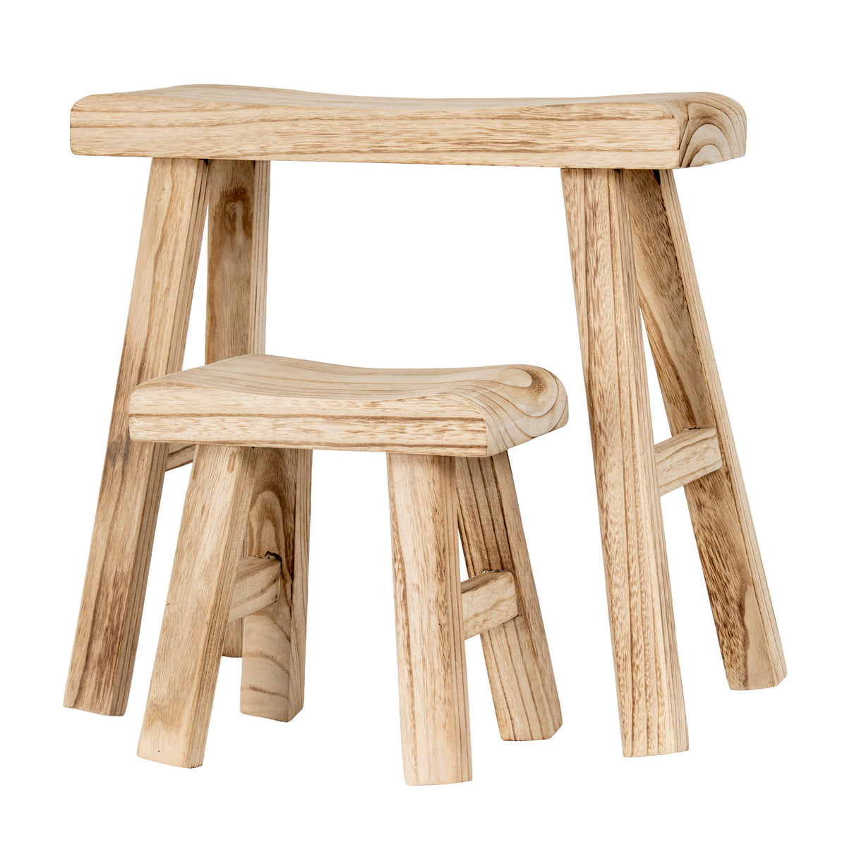Large Wooden Artisan Stool