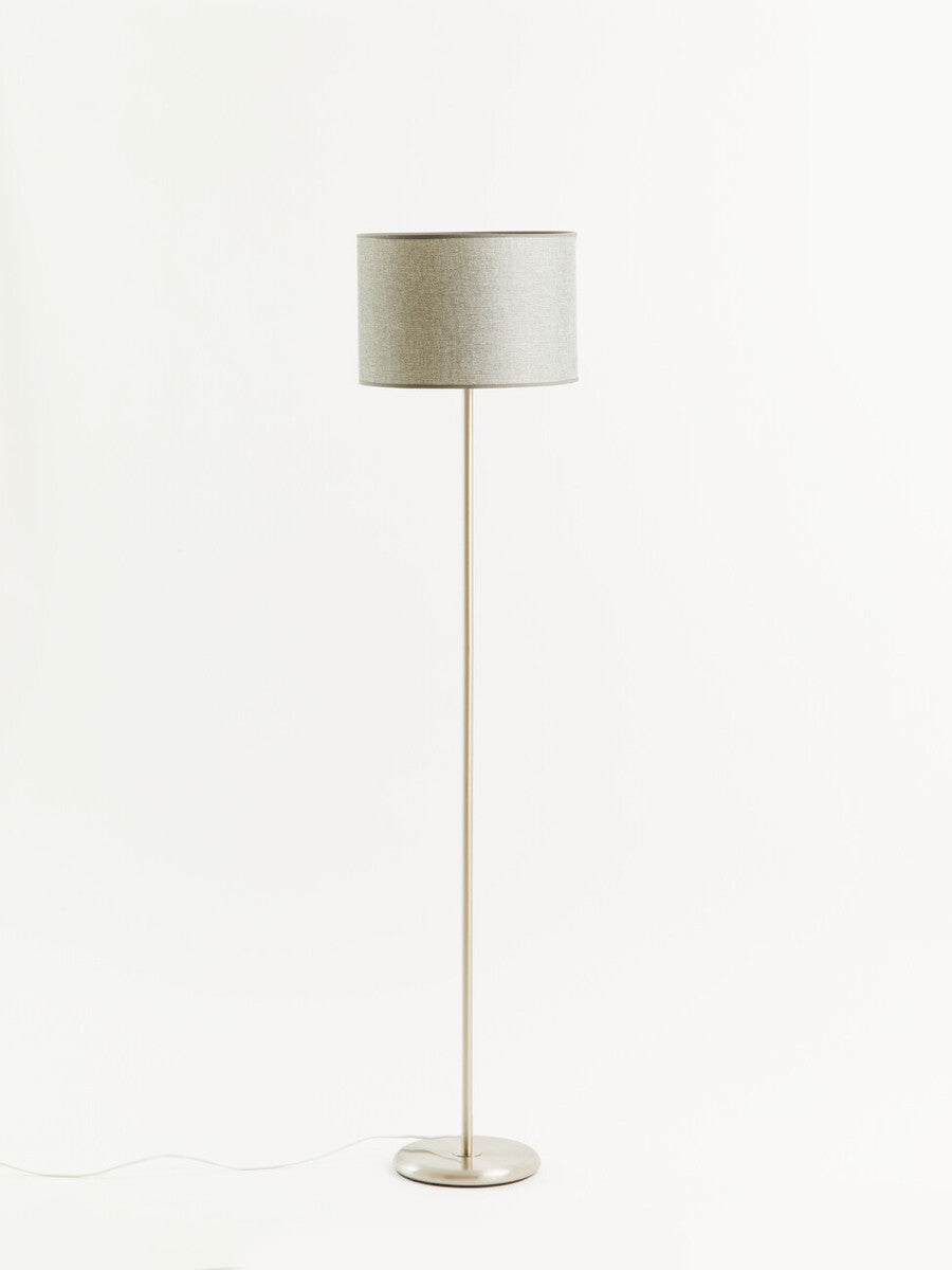 Chrome Floor Lamp with Cream Shade | Forma