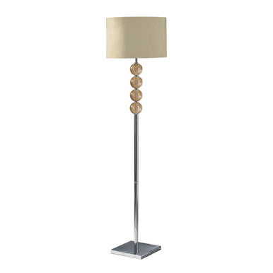 Cream Suede Effect Shade Floor Lamp | Mistro