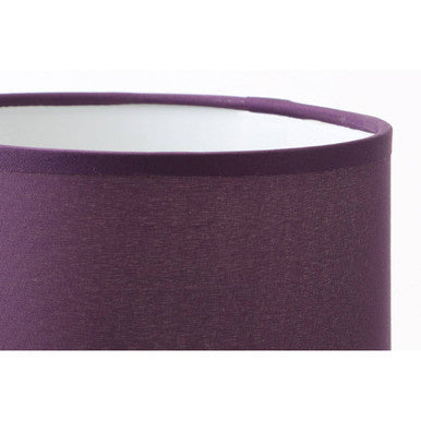 Chrome Table Lamp with Purple Shade | Evaine