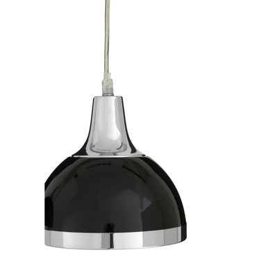 Black Shade and Chrome Pendant Light | Jasper