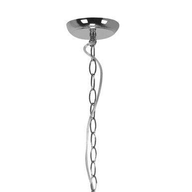Glass And Chrome 6 Arm Chandelier | Abelia