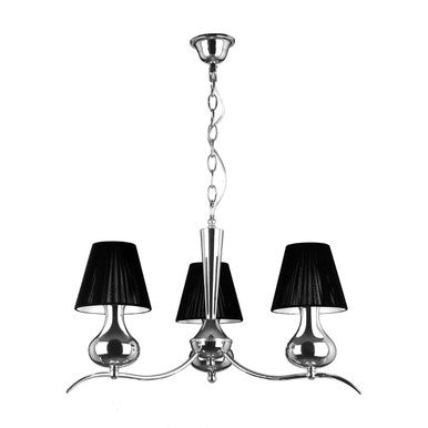 3 Arm Black Shades Pendant Light | Ravan