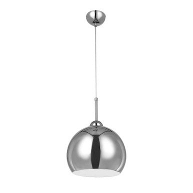 Chrome and White Inside Pendant Light | Osborn