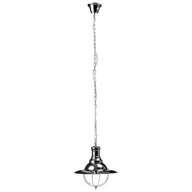 Chrome and Glass Pendant Light | Industrial Revolution