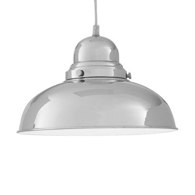 Chrome Finish Bowl Shaped Pendant Light | Jasper