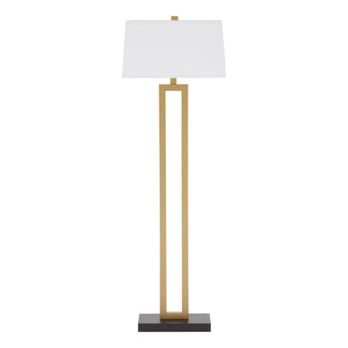 White Fabric Floor Lamp | Leora