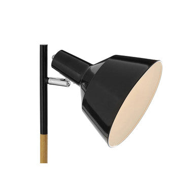 Black Metal and Wood Floor Lamp | Bryant