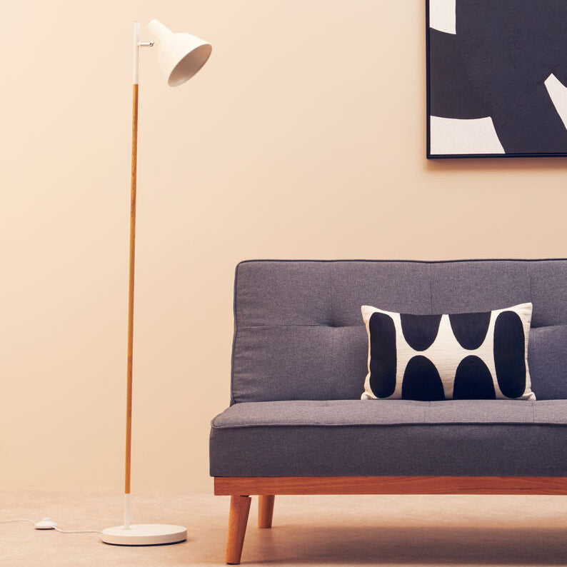 White Metal and Metal Floor Lamp | Bryant