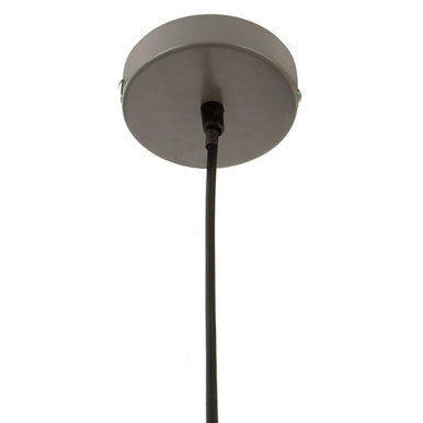 Grey Metal and Wood Effect Pendant Light | Blayne