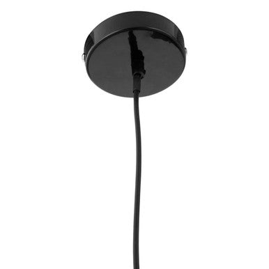 Black Metal and Wood Effect Pendant Light | Blayne