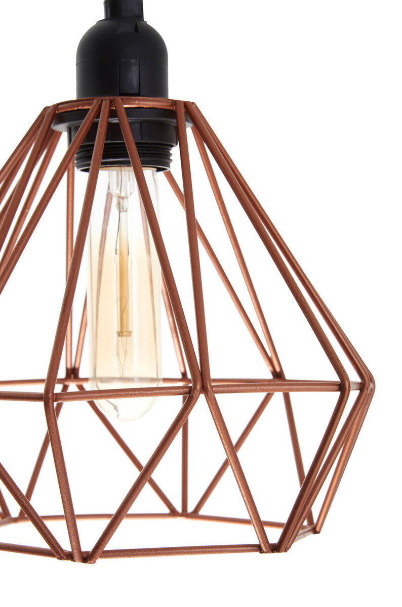 Copper Metal Wire Pendant Light | Bartol