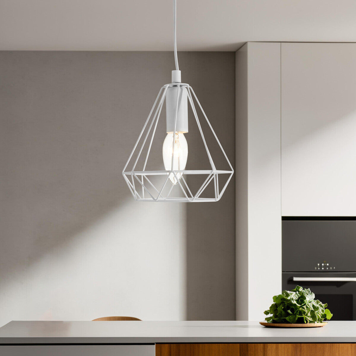 White Metal Wire Pendant Light | Beli