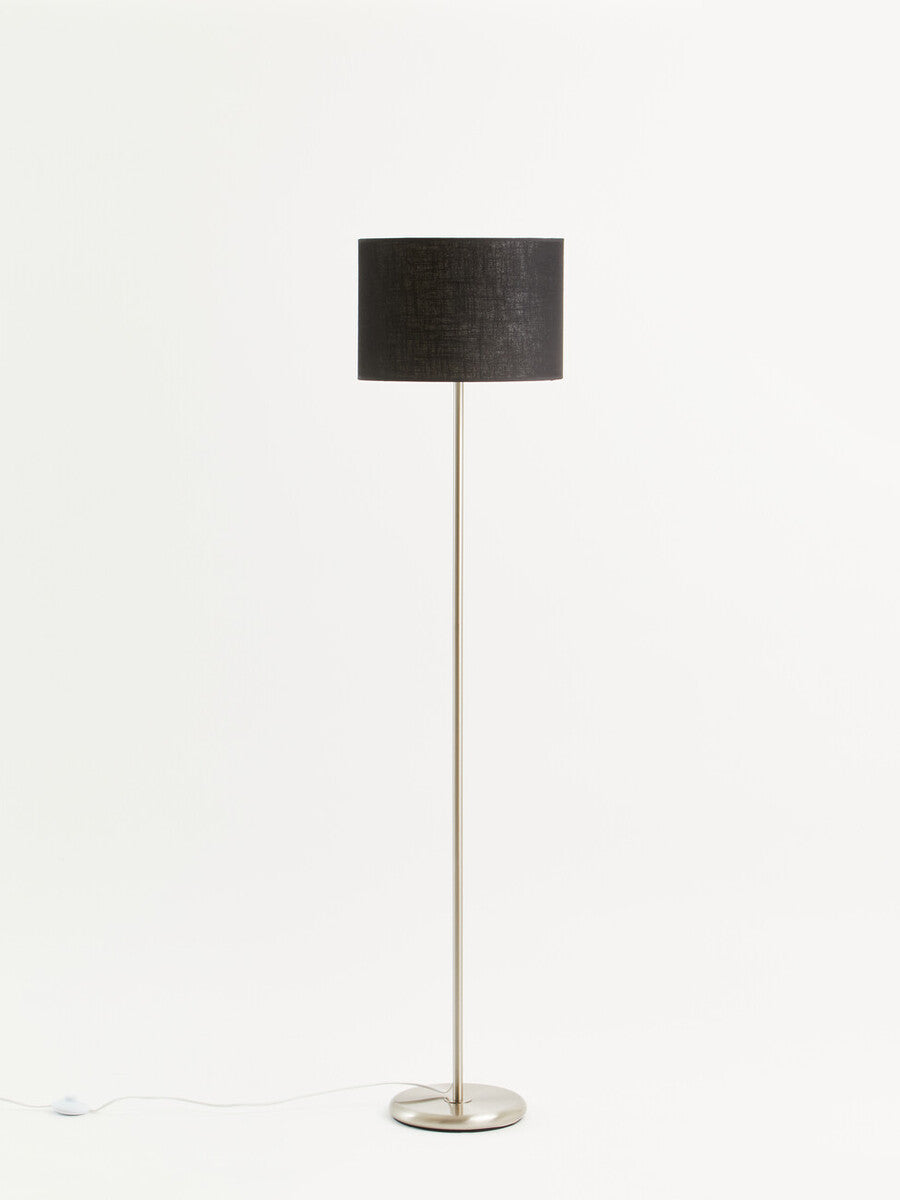 Black Waffle Effect Shade Floor Lamp | Forma
