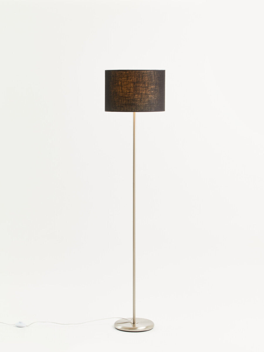 Black Waffle Effect Shade Floor Lamp | Forma