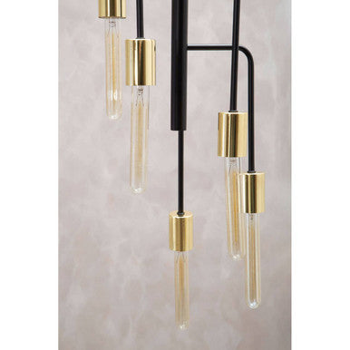 5 Bulb Gold and Black Pendant Light | Lagona