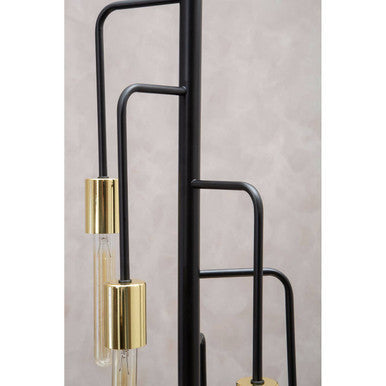 5 Bulb Gold and Black Pendant Light | Lagona