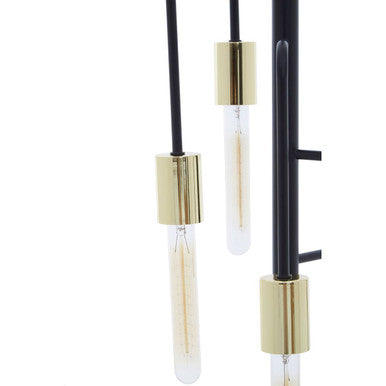 5 Bulb Gold and Black Pendant Light | Lagona