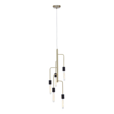 5 Bulb Antique Brass Pendant Light | Lagona