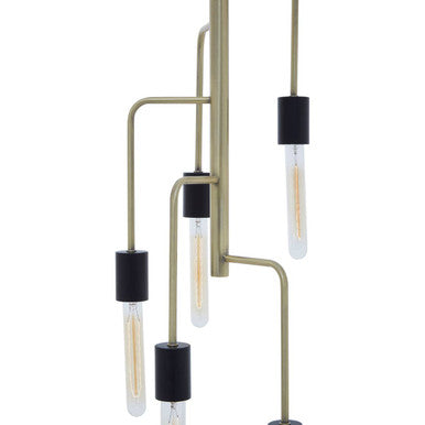 5 Bulb Antique Brass Pendant Light | Lagona