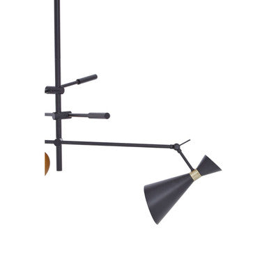 3 Shade Black and Gold Pendant | Linox