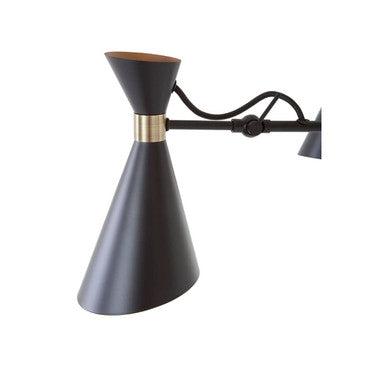 3 Shade Black and Gold Bent Arm Pendant | Linox