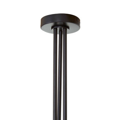 3 Shade Black and Gold Bent Arm Pendant | Linox