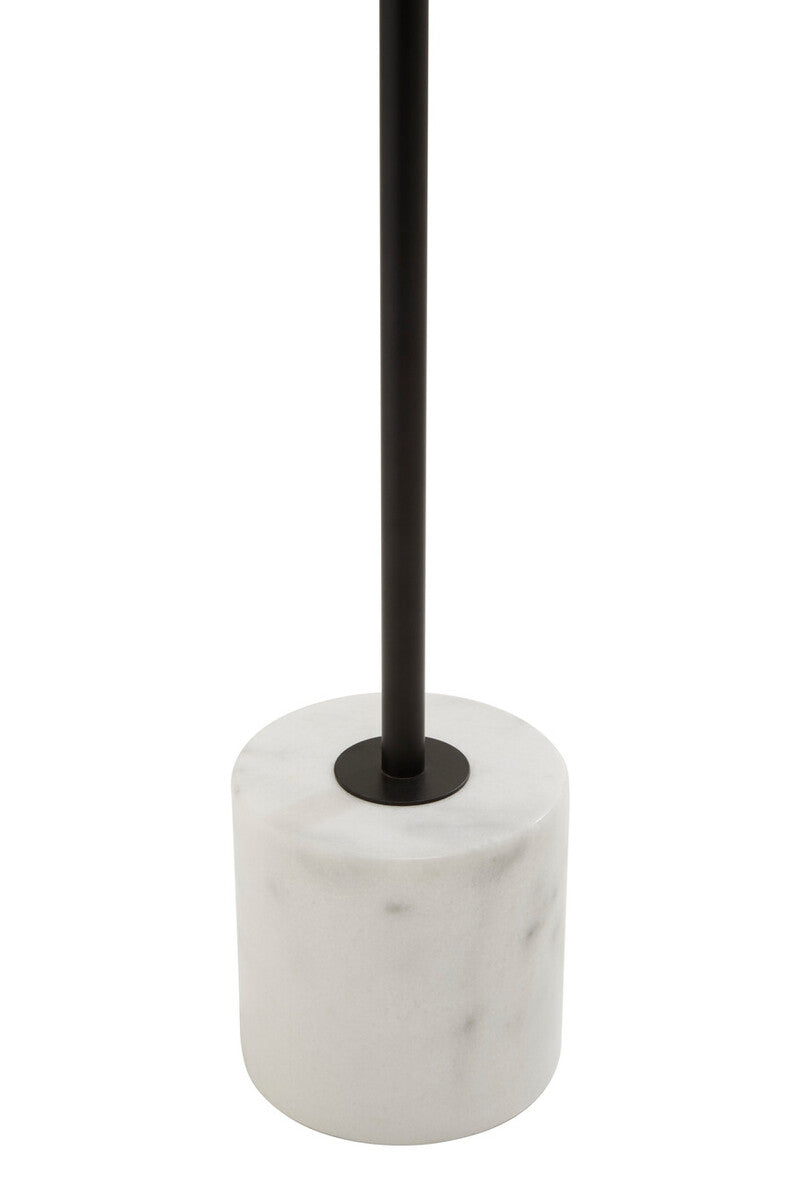 Two Light Black Floor Lamp with Marble Base | Revive