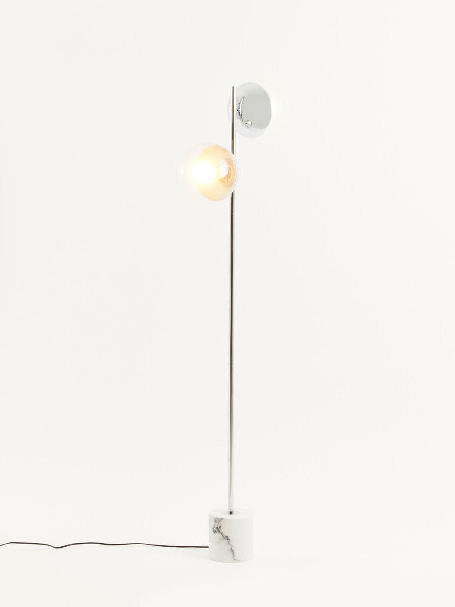 Chrome Finish 2 Light Floor Lamp | Revive