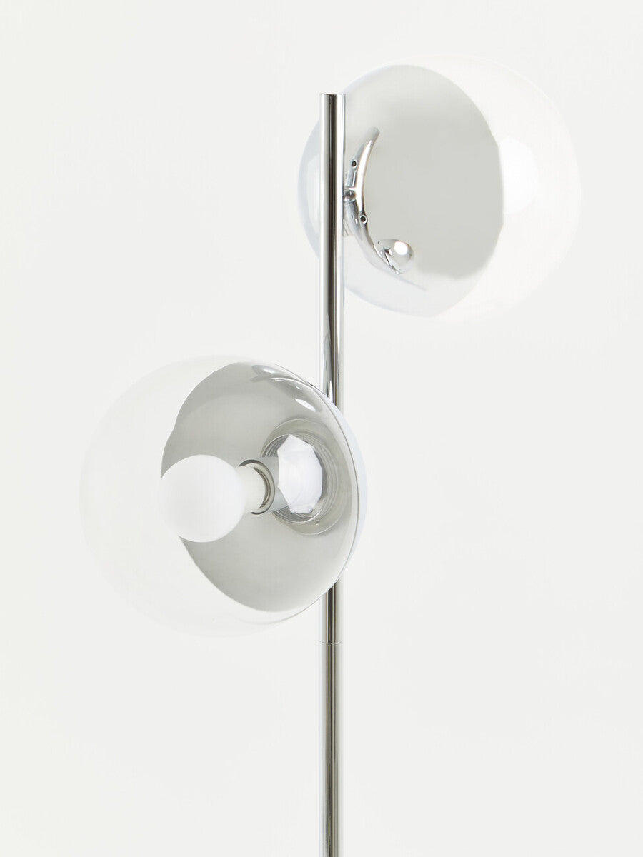 Chrome Finish 2 Light Floor Lamp | Revive