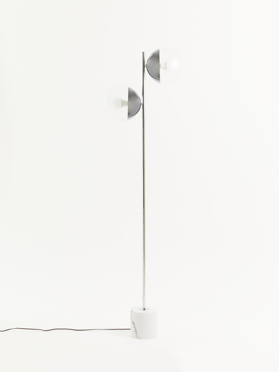Chrome Finish 2 Light Floor Lamp | Revive