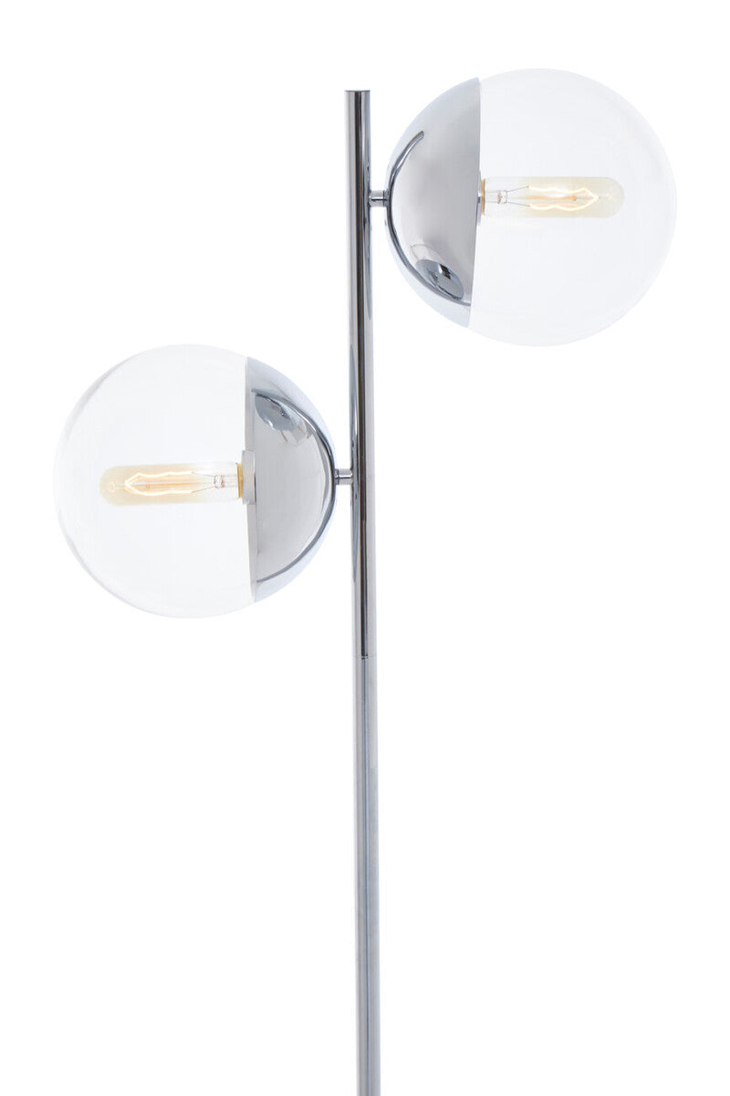 Chrome Finish 2 Light Floor Lamp | Revive