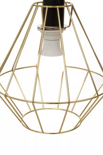 Champagne Gold Cage Pendant Light | Wyra