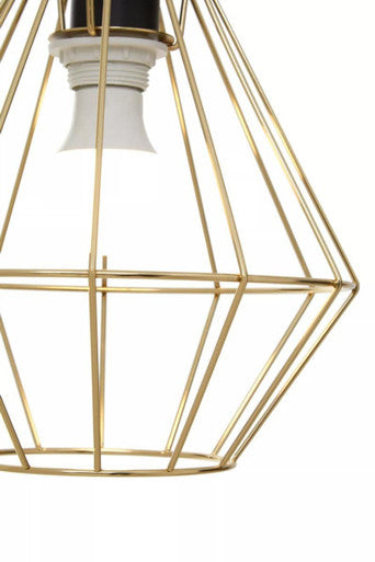 Champagne Gold Cage Pendant Light | Wyra