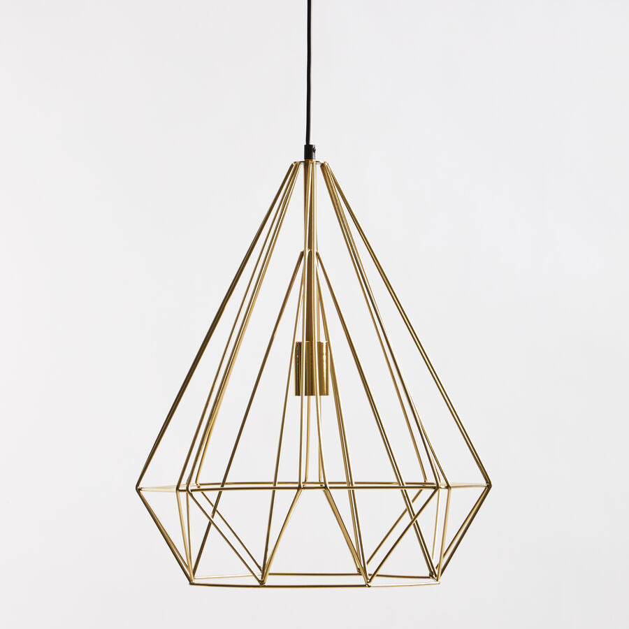 Champagne Gold Conical Pendant Light | Wyra