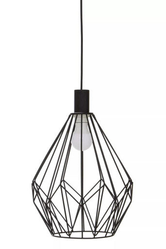Black Finish Frame Pendant Light | Wyra