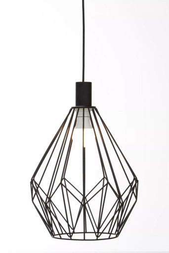 Black Finish Frame Pendant Light | Wyra