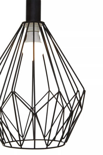 Black Finish Frame Pendant Light | Wyra