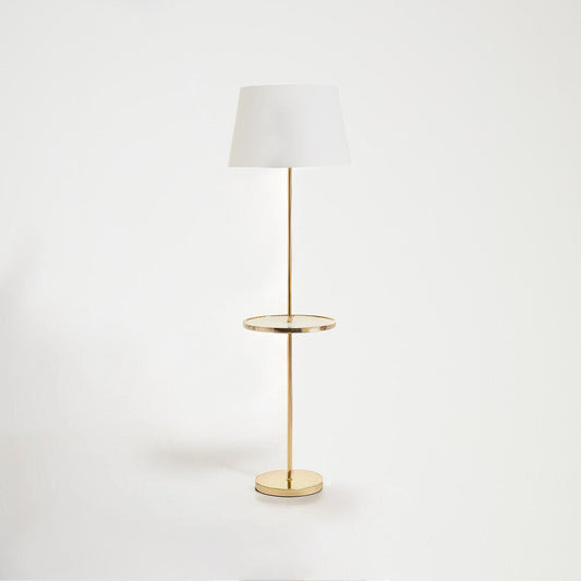 Shiny Brass Tapered Floor Lamp | Stockholm