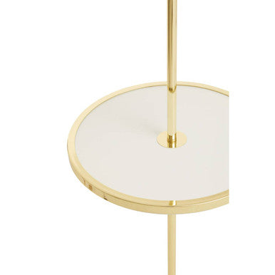 Shiny Brass Tapered Floor Lamp | Stockholm