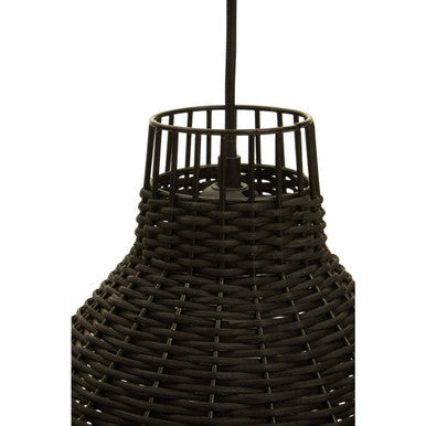 Black Rattan Pendant Light | Jaya