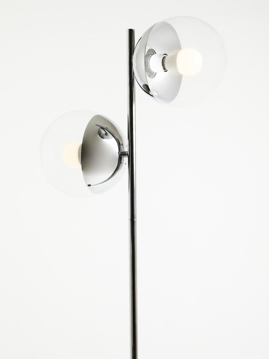 Silver Finish Metal Floor Lamp | Revive
