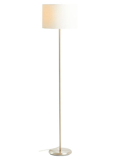 Cream Waffle Effect Shade Floor Lamp | Forma