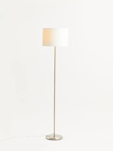 Cream Waffle Effect Shade Floor Lamp | Forma