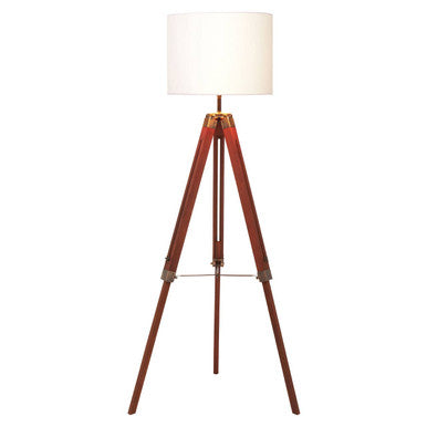Tripod Floor Lamp with Brown Base | Malvern